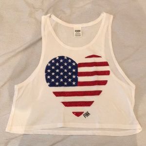 Victorias secret Pink american flag crop top